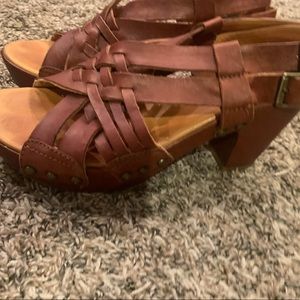 Kork-ease sandals, leather uppers